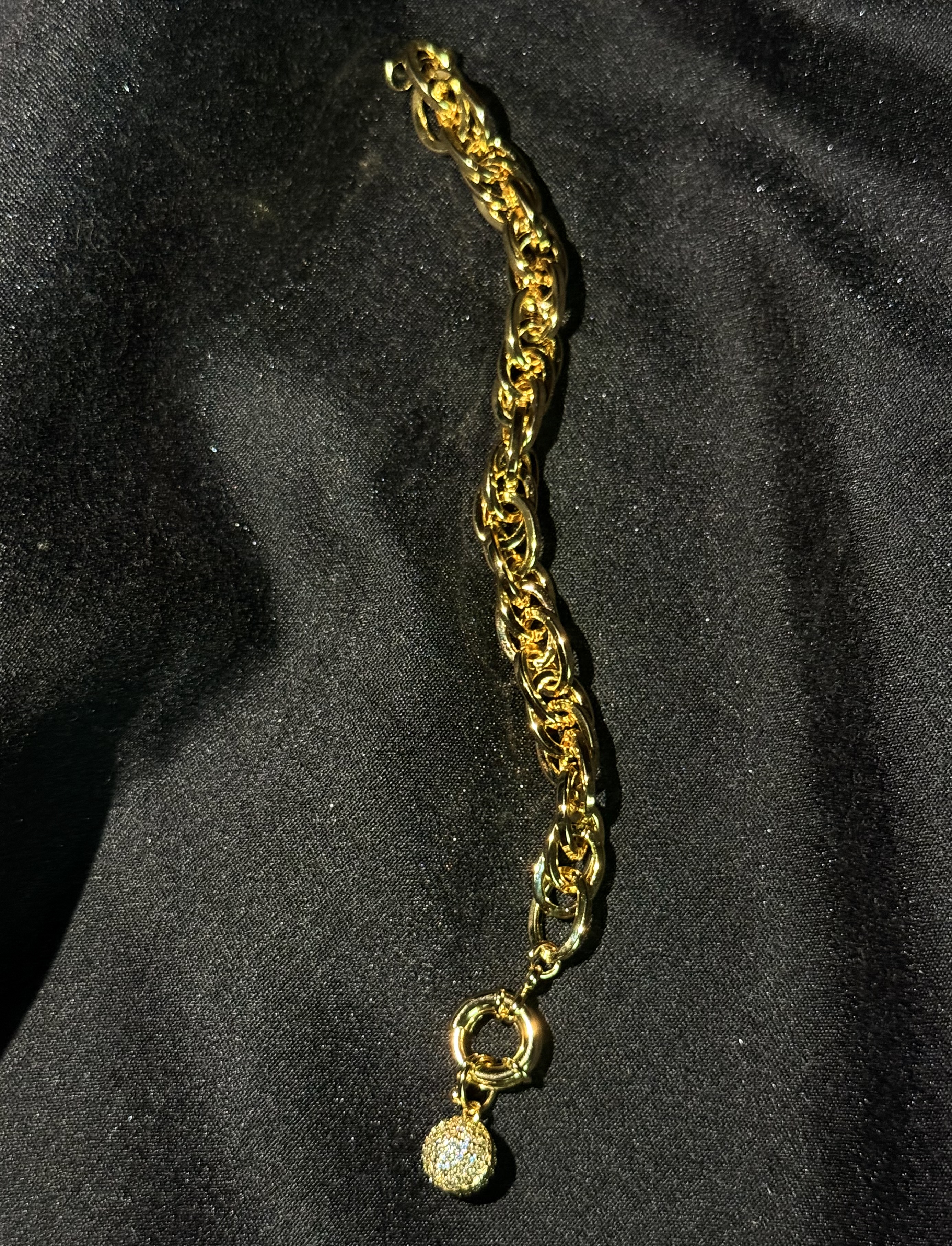 Gold Zincir Top Detay Bileklik görseli 2