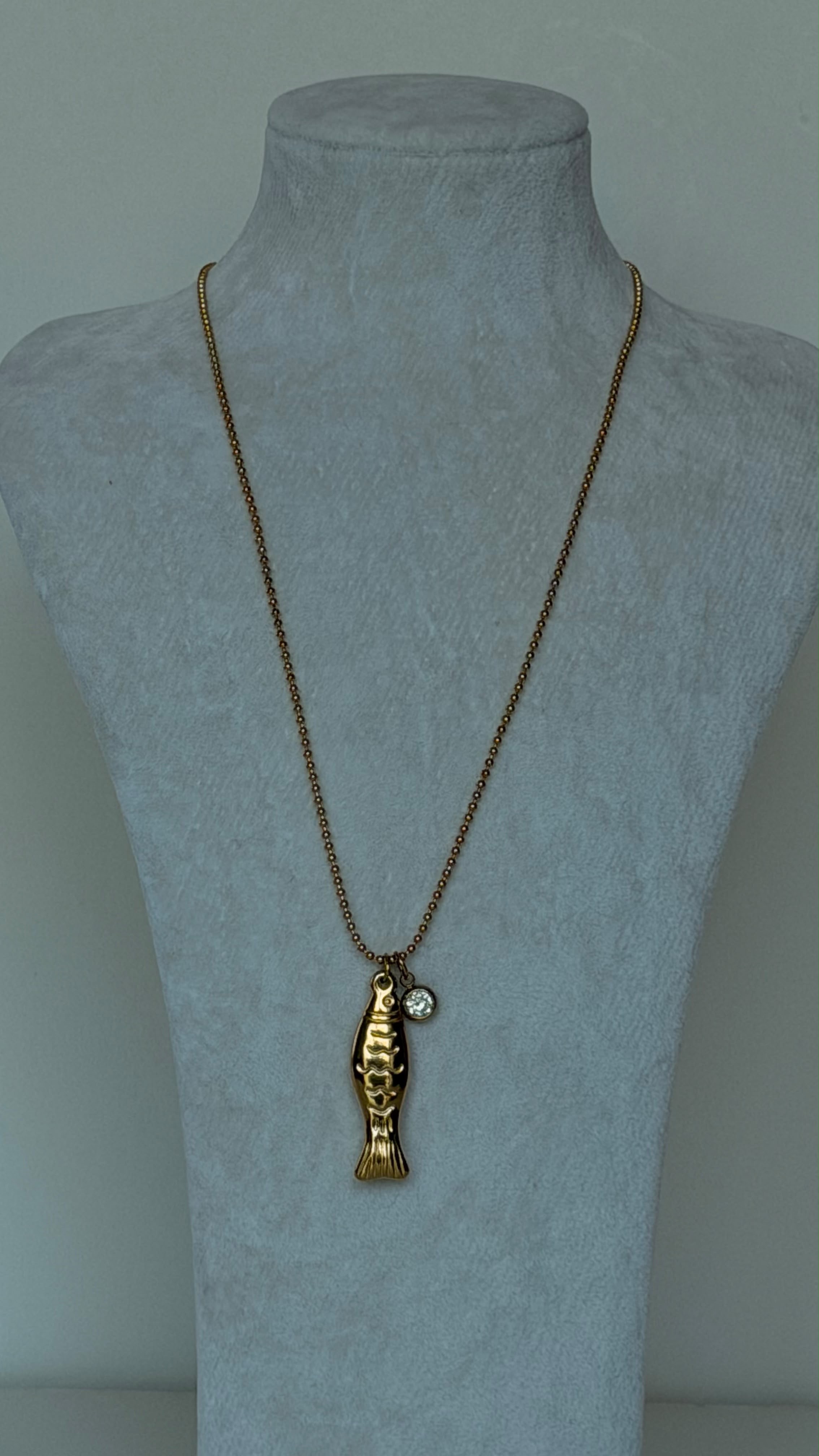 Gold Balık Model Kolye görseli 2